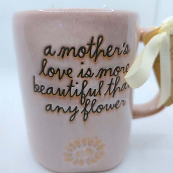 Rae Dunn ✦ A Mother’s Love Pink Ceramic Mug Candle ✦ Purification Blend 16oz NWT - Picture 8 of 9